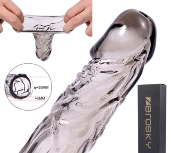Silicone Realistic Crystal Condom Penis Sleeves Soft