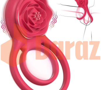 Cock Ring with Rose Clitoral Stimulator