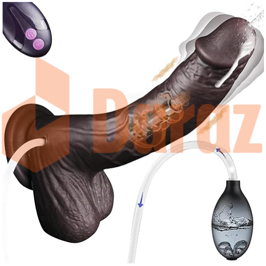 DarazToy.Com.Pk 8.46 Black Squirting Dildo