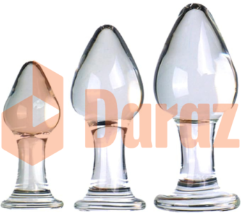3Pcs Crystal Glass Anal Butt Plug
