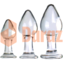 3Pcs Crystal Glass Anal Butt Plug