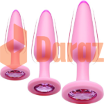 3Pcs Pink Gem Anal Butt Plug - DarazToy.Com.Pk